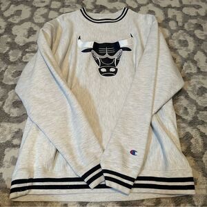 Chicago Bulls Champion Reverse Weave Crewneck Sweatshirt Large
